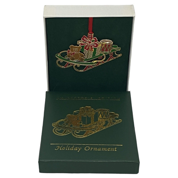 2010 Childs Sled Holiday Brass Ornament Collector’s Edition Sometimes Life Needs - Picture 12 of 12